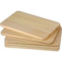 15x Houten ontbijtplankjes/snijplankjes - set - 21,5 x 13,5 cm - serveerplankje - hout