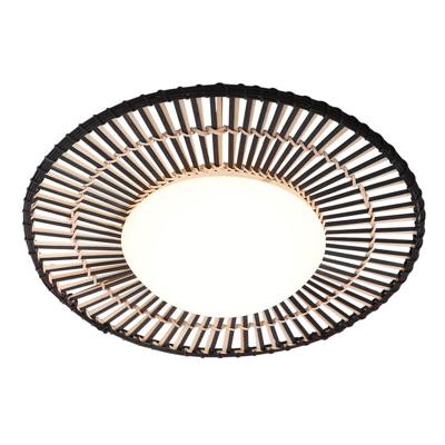 Steinhauer PlafondlampAura zwart met bamboe - 3866ZW
