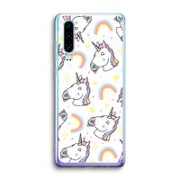 Rainbow Unicorn: Huawei P30 Transparant Hoesje