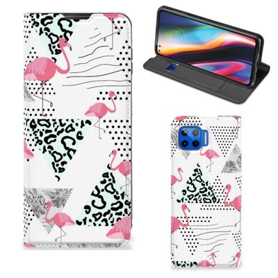Motorola Moto G 5G Plus | Hoesje maken | Flamingo Triangle