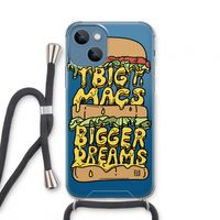 Big Macs Bigger Dreams: iPhone 13 mini Transparant Hoesje met koord