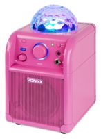 Vonyx SBS50 Bluetooth party speaker met LED roze - thumbnail