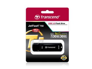 Transcend JetFlash 750, 16GB USB flash drive USB Type-A 3.2 Gen 1 (3.1 Gen 1) Zwart