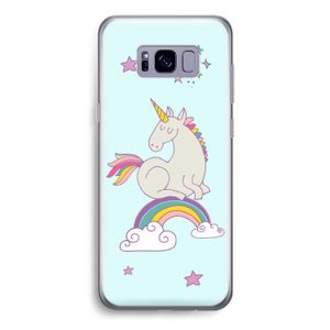 Regenboog eenhoorn: Samsung Galaxy S8 Transparant Hoesje