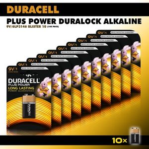 Duracell 9V Alkaline Batterij - 10 stuks