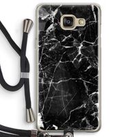 Zwart Marmer 2: Samsung Galaxy A5 (2016) Transparant Hoesje met koord