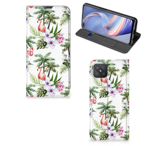 OPPO Reno4 Z 5G Hoesje maken Flamingo Palms