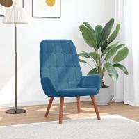 Relaxstoel fluweel blauw