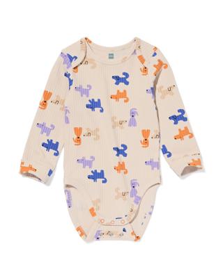 HEMA Meegroeiromper ecovero™ hondjes gebroken wit (gebroken wit)