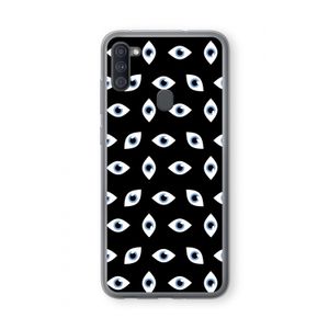 Eyes pattern: Samsung Galaxy A11 Transparant Hoesje