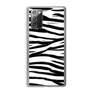 Zebra pattern: Samsung Galaxy Note 20 / Note 20 5G Transparant Hoesje