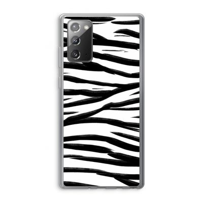 Zebra pattern: Samsung Galaxy Note 20 / Note 20 5G Transparant Hoesje