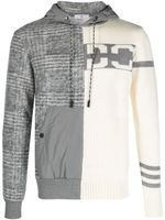 PMD hoodie en maille intarsia - Gris