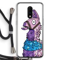 Lama: OnePlus 7 Transparant Hoesje met koord