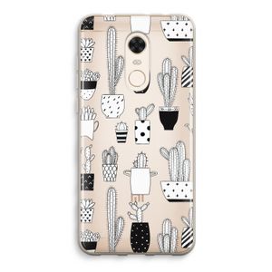 Cactusmotief: Xiaomi Redmi 5 Transparant Hoesje