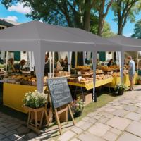 3 x 6 m Pop-up Vouwpaviljoen met Draagtas op Wielen & UV-bescherming 50+ Partytent Grijs