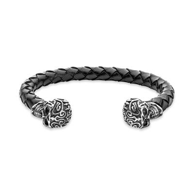 Police Leer 19 cm Heren armband