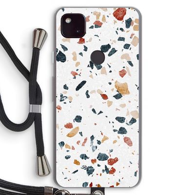 Terrazzo N°4: Pixel 4a 5G Transparant Hoesje met koord