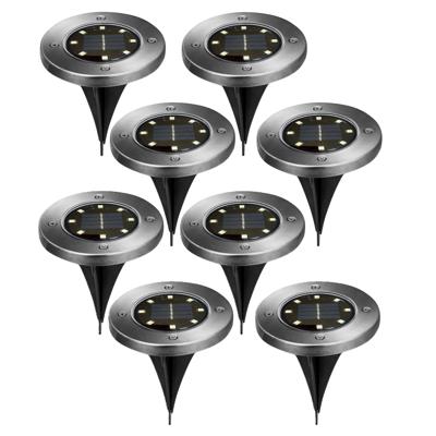 Cepewa Buiten prik spot - 8x - solar verlichting - tuinpad/plant verlichting - LED - 12 cm
