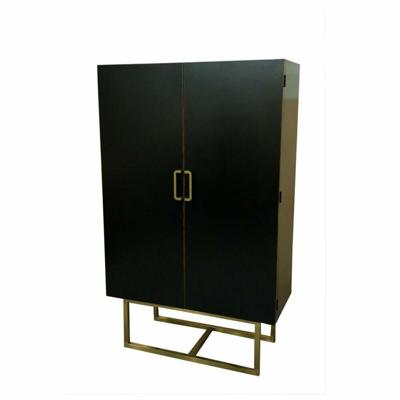 Kast DKD Home Decor 110 x 50 x 180 cm Zwart Metaal Populier