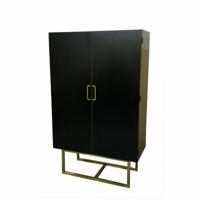 Kast DKD Home Decor 110 x 50 x 180 cm Zwart Metaal Populier