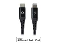 Mobilize Mobilize Strong Nylon Cable USB-C to MFi Lightning 2m. 60W Black