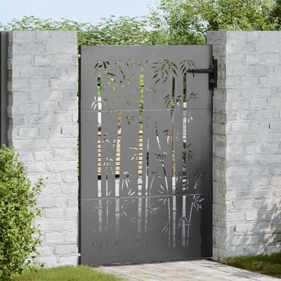 Tuinpoort met slot Zwart 105 x 150 cm Poedergecoat staal