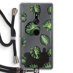 Tropische bladeren: Sony Xperia XZ2 Transparant Hoesje met koord