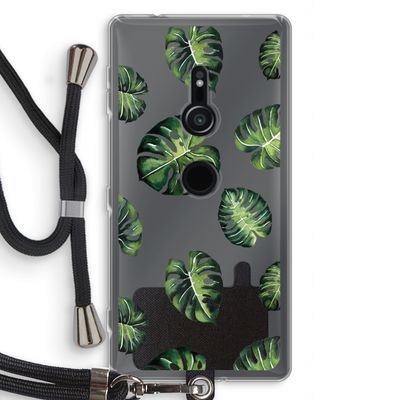 Tropische bladeren: Sony Xperia XZ2 Transparant Hoesje met koord