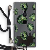 Tropische bladeren: Sony Xperia XZ2 Transparant Hoesje met koord