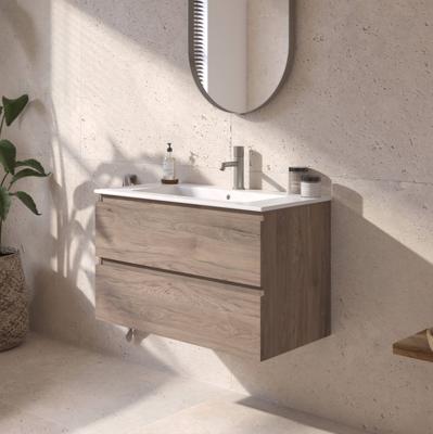 Ben Tendenza badmeubel incl. keramische wastafel 80x46x52cm congo bruin