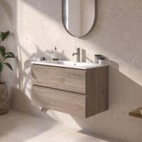 Ben Tendenza badmeubel incl. keramische wastafel 80x46x52cm congo bruin