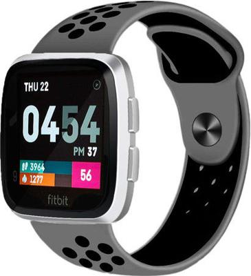 Fitbit Versa Dubbel Sport Band - Grijs Zwart Fitbit Versa Dubbel Sport Band - Grijs Zwart
