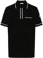 Moncler polo à patch logo - Noir - thumbnail