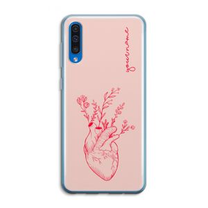 Blooming Heart: Samsung Galaxy A50 Transparant Hoesje