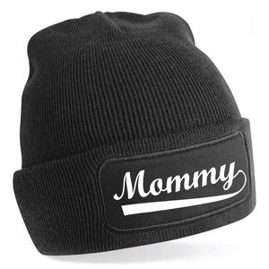 Muts mommy zwart voor dames - Winter cadeau mama/ moeder