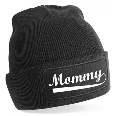 Muts mommy zwart voor dames - Winter cadeau mama/ moeder Muts mommy zwart voor dames - Winter cadeau mama/ moeder