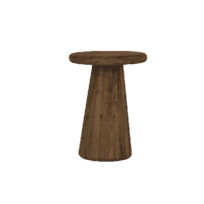 Tower Living Ronde Bijzettafel 'Asti' Mangohout, 40cm, kleur Bruin