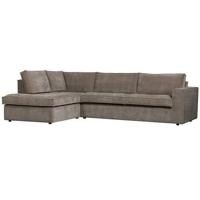 WOOOD Hajo Hoekbank Links - Rib - Taupe - 84x283x197