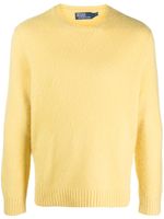 Polo Ralph Lauren pull en laine vierge mélangée à col rond - Jaune