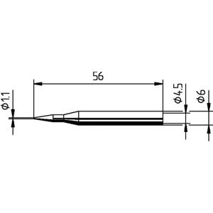 Ersa 0162BD Soldeerpunt Potloodvorm Grootte soldeerpunt 1.10 mm Inhoud: 1 stuk(s)