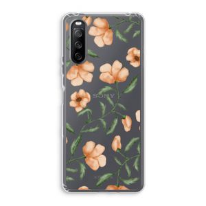 Peachy flowers: Sony Xperia 10 III Transparant Hoesje