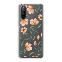 Peachy flowers: Sony Xperia 10 III Transparant Hoesje