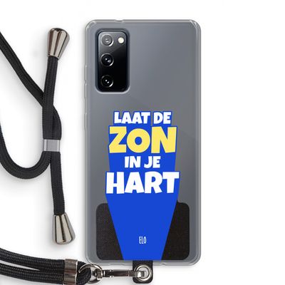 Laat de zon in je hart: Samsung Galaxy S20 FE / S20 FE 5G Transparant Hoesje met koord