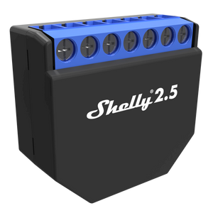 Shelly 2.5 WiFi dubbele inbouw schakelaar 2x 10A
