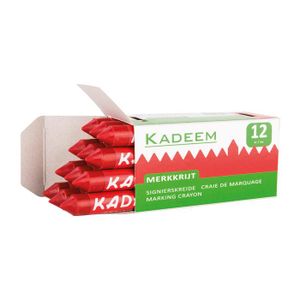 Markeerkrijt aftekenkrijt doos rood 12 stuks voor het aftekenen van leidingen en sparingen