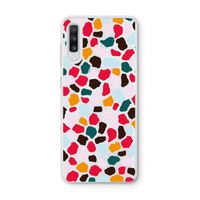 Colored Giraffe: Samsung Galaxy A70 Transparant Hoesje