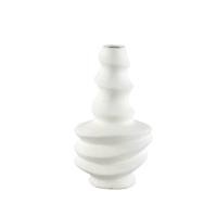 PTMD Georgy White ceramic pot round spiral wide S - thumbnail