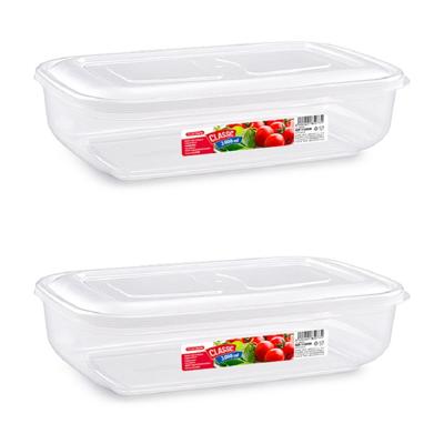 Plasticforte Vershoudbakje - 8x - vriezer en magnetron - 3L - kunststof - mealprep