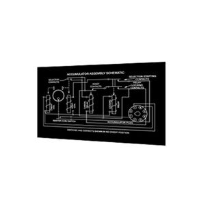 Rock-Ola 1428 Accumulator / Coin Mech Schema Sticker